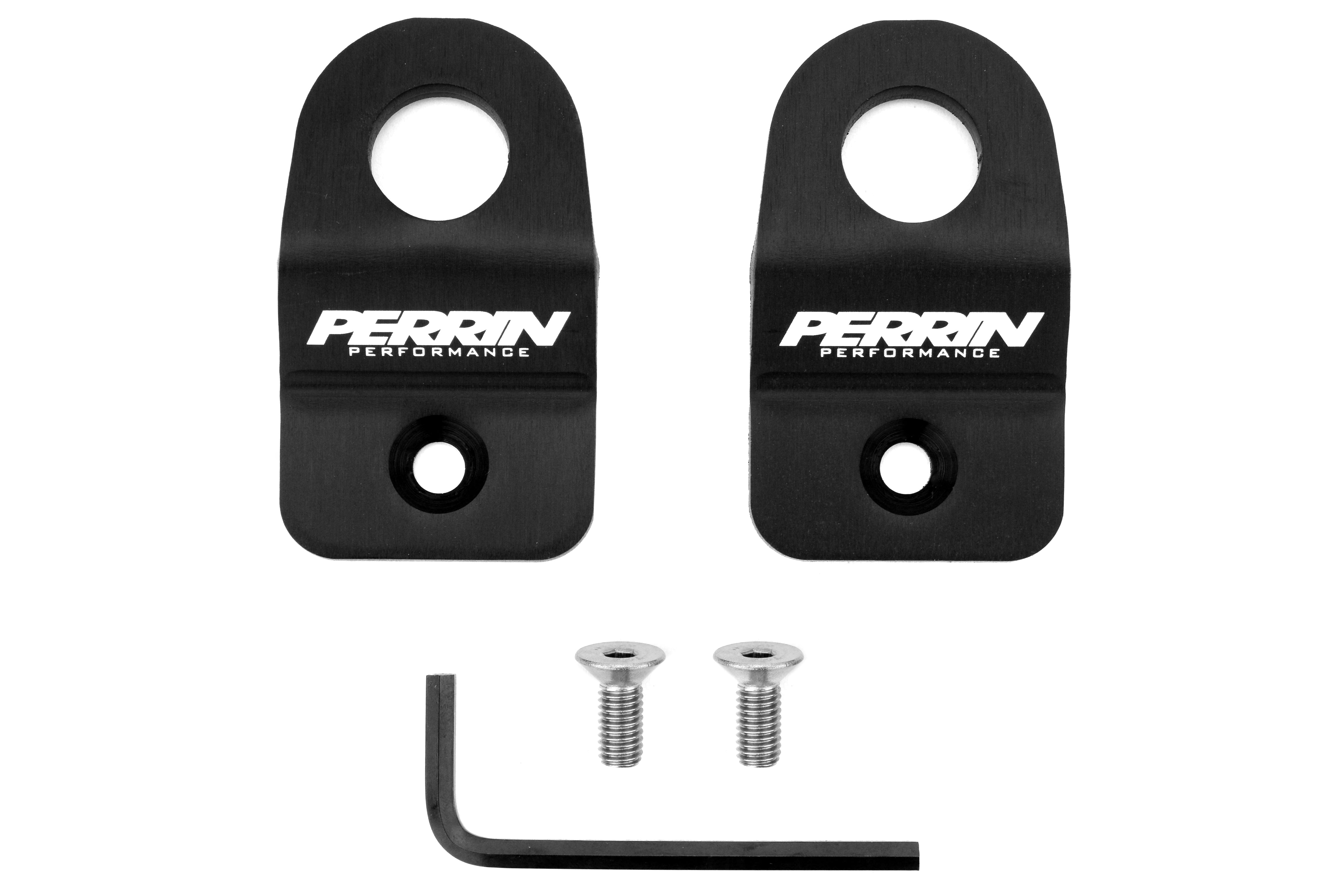 PERRIN Upper Radiator Brackets Black - 2008-2014 Subaru WRX / STI